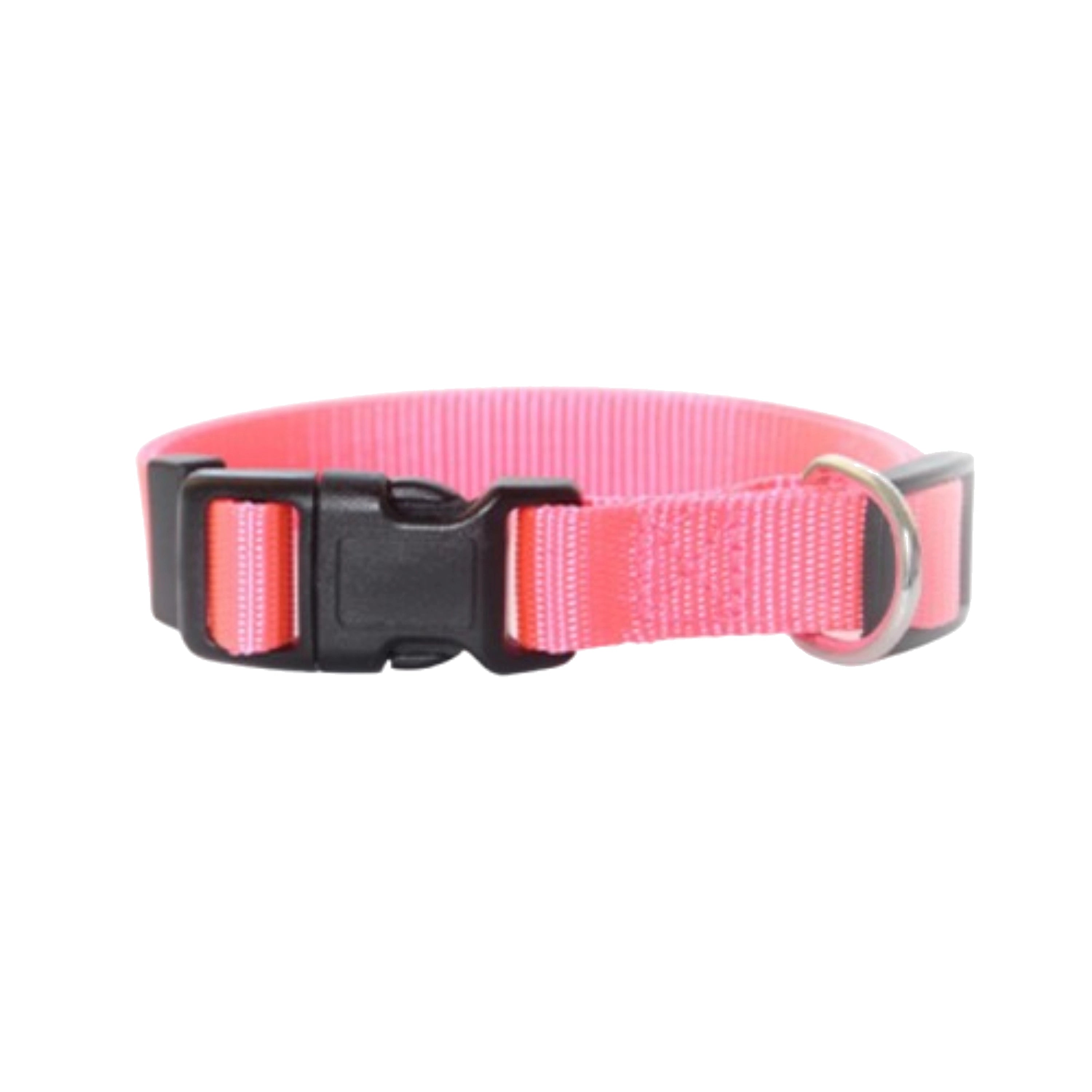 Adjustable Nylon Pet Collar with Quick-Release Buckle for Dogs and Cats