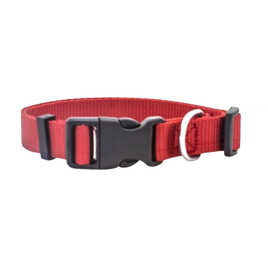 Adjustable Nylon Pet Collar with Quick-Release Buckle for Dogs and Cats