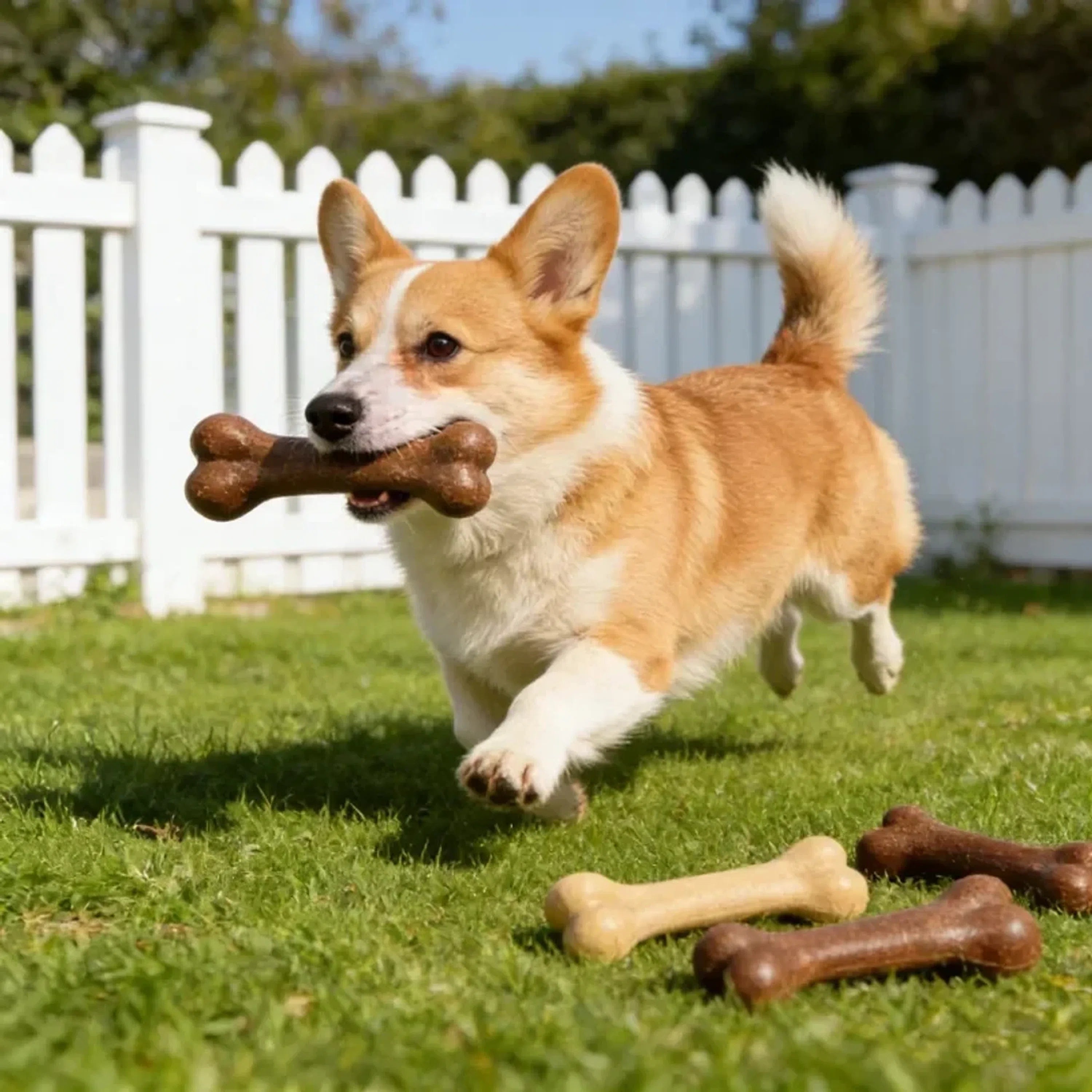 Bone-Shaped Dog Chew Toy for Supervised Play