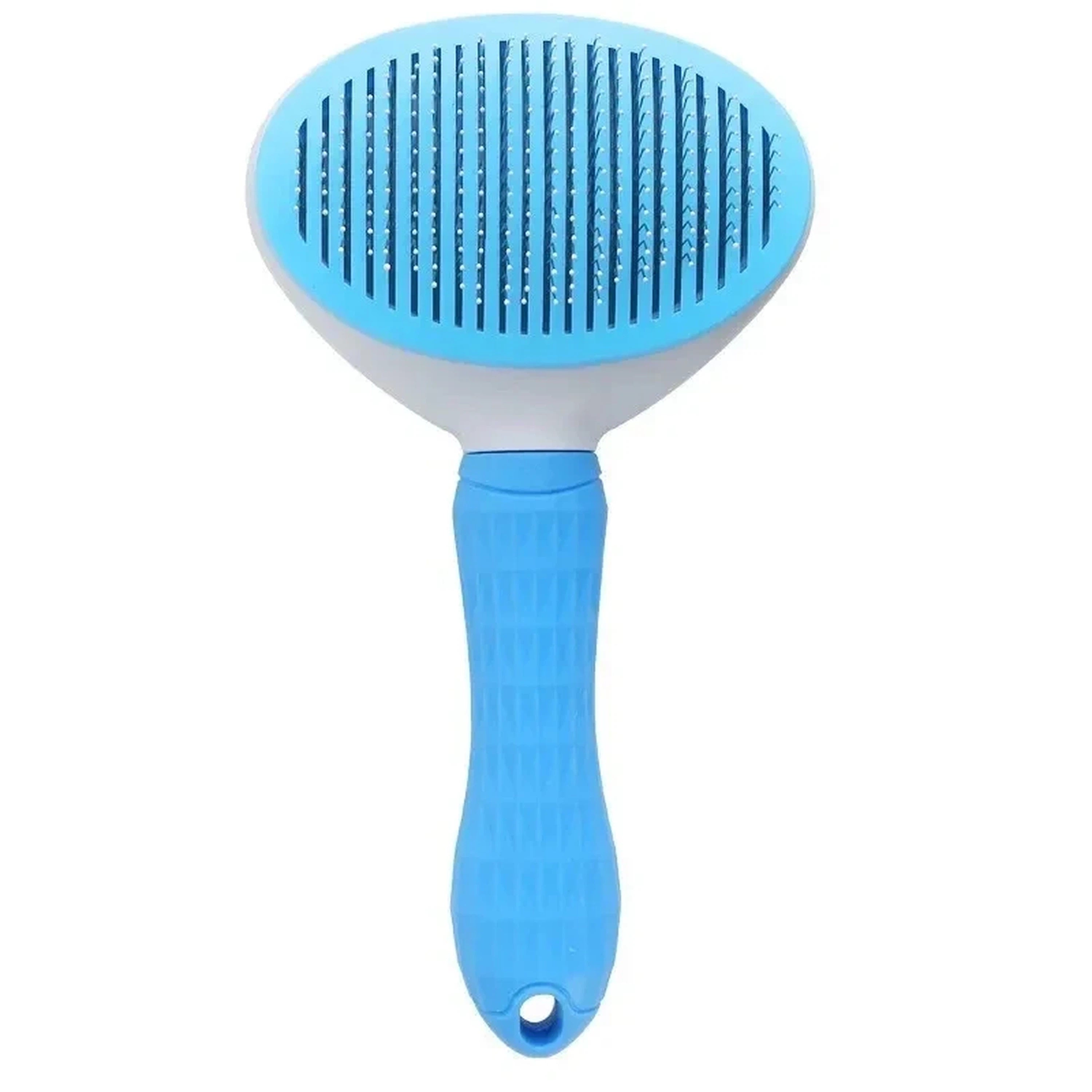 Pet Grooming Brush with Push-Button Hair Release for Dogs and Cats