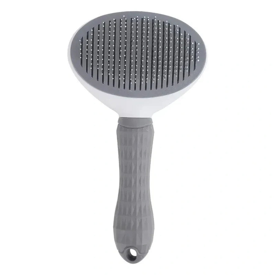 Pet Grooming Brush with Push-Button Hair Release for Dogs and Cats