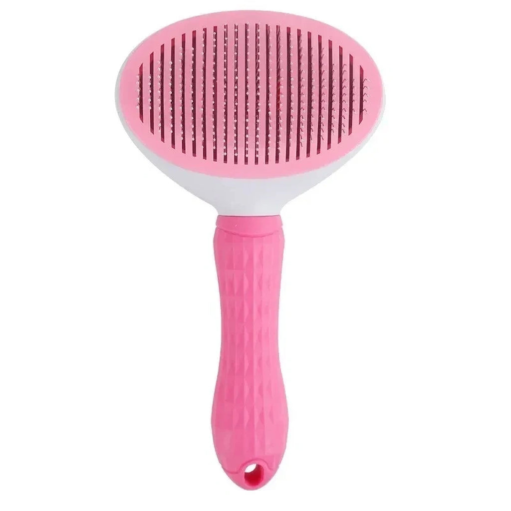 Pet Grooming Brush with Push-Button Hair Release for Dogs and Cats