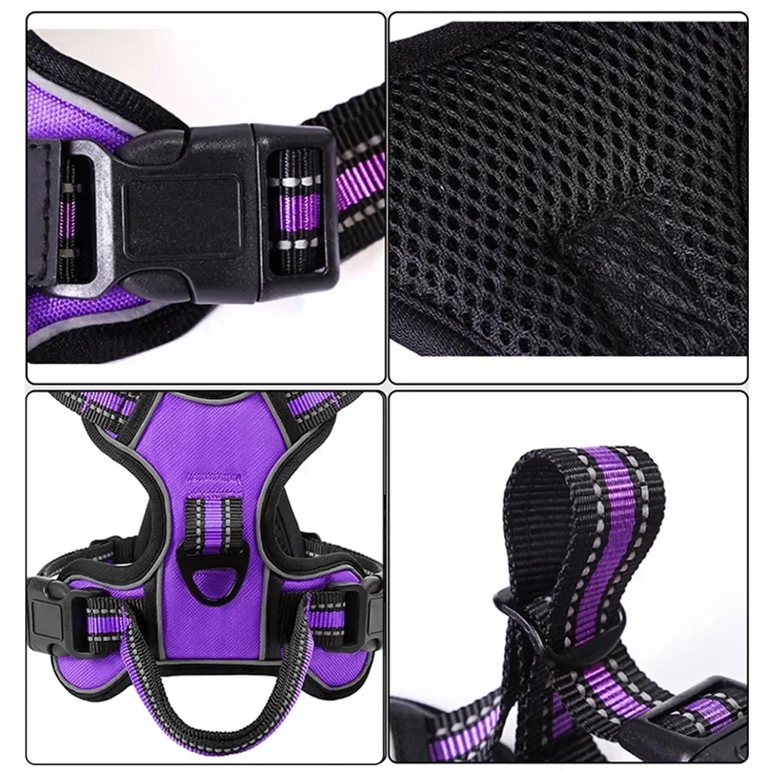 Reflective Adjustable Dog Harness with Quick-Release Buckles